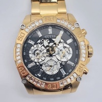 Guess GW0390G2 30 Clear Stones Gold Tone Stainless Steel Mens Watch