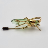 Daniel Swarovski Crystal Aptera Grasshopper Brooch Rare Insect Pin
