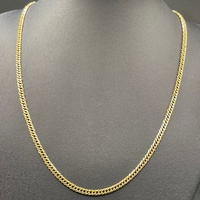 Unisex 18ct Yellow Gold Double Curb Link Necklace