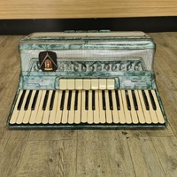 Frontalini Napoli Accordion 120 Bass 41 Keys White Black Straps Vintage