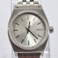 Nixon Minimized The Small Time Teller All Silver Stainless Steel Watch
