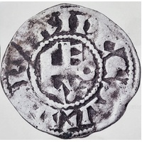 Medieval France Anjou Foulques V Denarius Silver Coin Angers Boudeau 153
