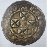 Medieval France Aquitaine Guillaume X Denarius Silver Coin Bordeaux 1127-37