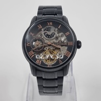Thomas Earnshaw Longitude Automatic Skeleton Watch Black Mens 5ATM