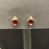 Ladies 14ct Yellow Gold Gemstone Stud Earrings