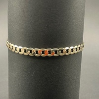 Mens 9ct Yellow Gold Curb Link Bracelet