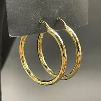 Ladies 18ct Yellow Gold Round Hoop Earrings