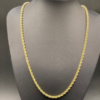 Ladies 10ct Yellow Gold Twist Rope Necklace