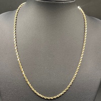 Ladies 9ct Yellow Gold Twist Rope Necklace