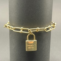 Ladies 18ct Yellow Gold Paperclip Link Bracelet