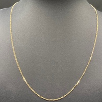 Unisex 9ct Yellow Gold Figaro Link Necklace