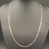 Mens 9ct Yellow Gold Curb Link Necklace