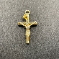 Unisex 14ct Yellow Gold Crucifix Cross Pendant