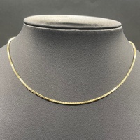 Unisex 14ct Yellow Gold Box Link Necklace