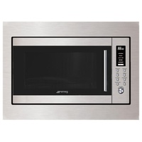 SMEG 31L Built-In Microwave SMO31XT 5 Power Levels 900W with Trim Kit
