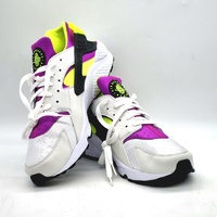 Nike Air Huarache Run ‘91 QS AH8049-101 White Black Neon Yellow 12