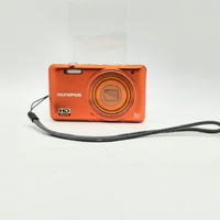 Olympus VG-160 Orange Digital Camera 14MP 5x Zoom and Battery Charger