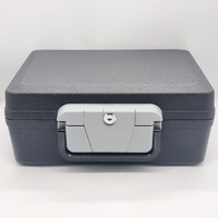 Safe Box Black Security Safe 2 Keys Portable Lockable Home Office Box
