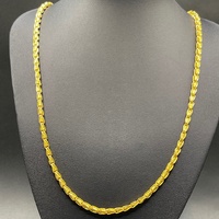 Unisex 24ct Yellow Gold Fancy Link Necklace