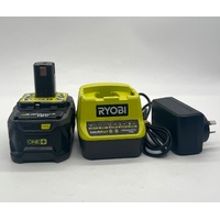 Ryobi ONE+ 18V Battery Charger IntelliPort System with 5.0Ah Battery