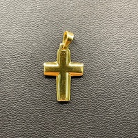 Unisex 18ct Yellow Gold Cross Pendant