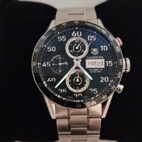 TAG Heuer Carrera CV2A10 Black Dial Mens Automatic Chronograph Watch