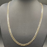 Mens 9ct Yellow Gold Curb Link Necklace