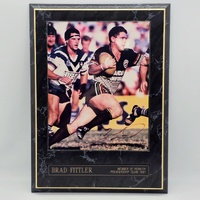 Brad Fittler Signed 7/50 Penrith Premiership 1991 Plaque Olympian