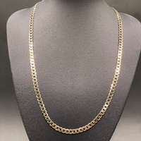Mens 9ct Yellow Gold Curb Link Necklace