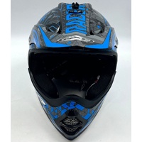 RXT A-717K Racer III Motorcycle Helmet Blue Size M Full Face Safety Gear