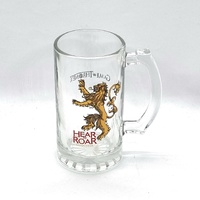 Game of Thrones Lannister Hear Me Roar Lion Glass Stein Mug Collectible