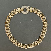 Ladies 9ct Yellow Gold Double Belcher Link Bracelet