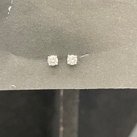 Ladies 18ct White Gold Natural Diamond Stud Earrings