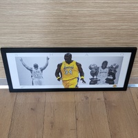 Shaquille O'Neal Lakers Framed Art 93x40cm Wicked NBA Memorabilia