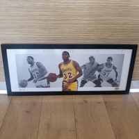 Magic Johnson LA Lakers Wings Tribute Framed Memorabilia 93cm x 40cm