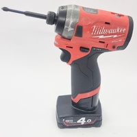 Milwaukee M12 FID 1/4 Inch Hex Impact Driver M12 Fuel with 4.0Ah Battery