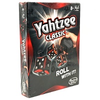 Hasbro Gaming Yahtzee Classic Board Game 5 Dice Shaker 80 Cards