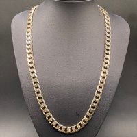 Mens 9ct Yellow Gold Chunky Curb Link Necklace