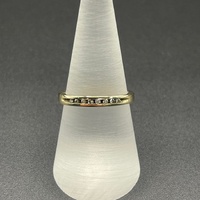 Ladies 9ct Yellow Gold Natural Diamond Ring