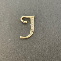 Ladies 9ct Yellow Gold Natural Diamond Letter J Pendant