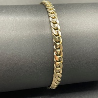 Unisex 9ct Yellow Gold Tight Curb Link Bracelet