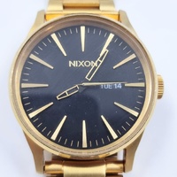 Nixon The Sentry SS Chrono All Gold Never Be Late Mens Stainless Steel