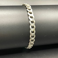Mens 925 Sterling Silver Curb Link Bracelet
