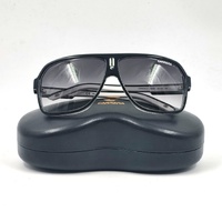 Carrera 27 XSZ/9O Navigator Sunglasses Black White Grey 62mm Grey Lens