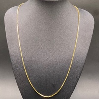 Unisex 22ct Yellow Gold Box Link Necklace