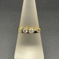 Ladies 18ct Yellow Gold Natural Diamond Ring