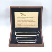 Snap-On Collector Wrench Set 5pc 24K Gold Engraved Nickel Chrome Boxed