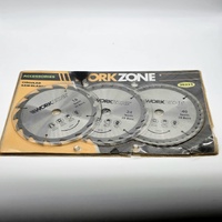 Workzone 3pc 180mm TCT Circular Saw Blades Set 16 24 40T 20mm Bore