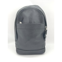 Coach Charles Backpack Crossbody Black Leather Compact H32 L22 W4 cm