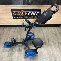 Axglo Tri Lite Deluxe Foldable Golf Buggy Push Trolley with Seat​